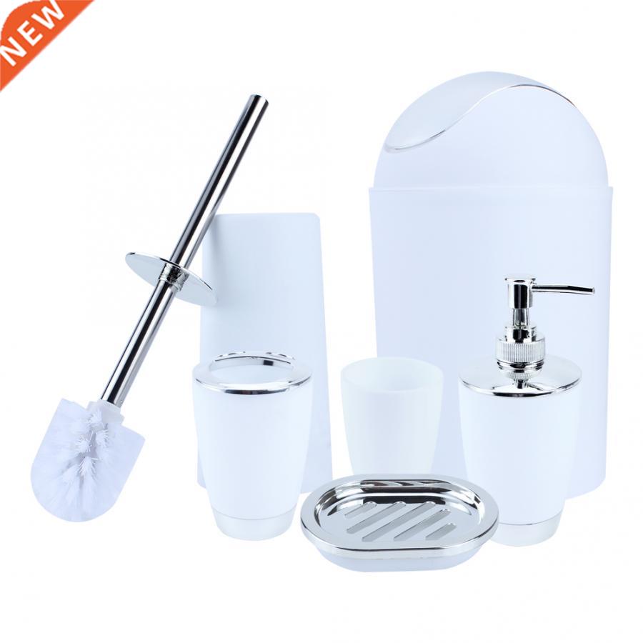 bathroom accessories New 6Pcs Bathroom Accessory Set Soap Di