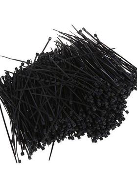 1000 Pcs Black nylon Cable Zp Te Fasten Wrap 95mm x 2mm