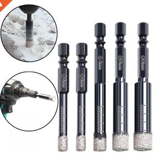 Vaccum Brazed Bits Hexagonal Drill Shank Dry 5pcs Diamond