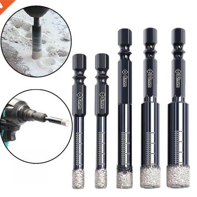 5pcs Hexagonal Shank Vaccum Brazed Diamond Dry Drill Bits Ho