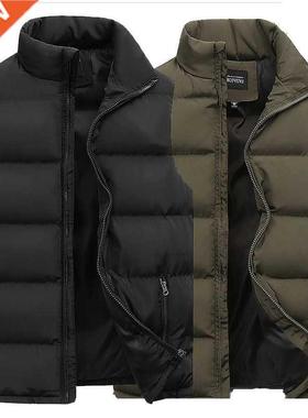 Autumn Winter Men Vest Jacket for Down Male Cotton-Padded Sl
