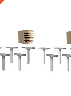 5PC/Set Shank Milling Cutter Wood Carving T Type Slotting Cu