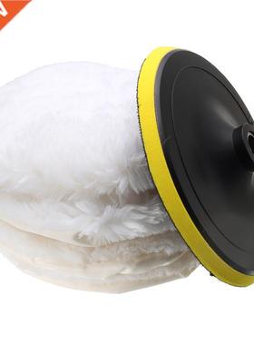 5Pcs Polishing Pad Wheel Soft Wool Ball Bonnet Kit 7&quo