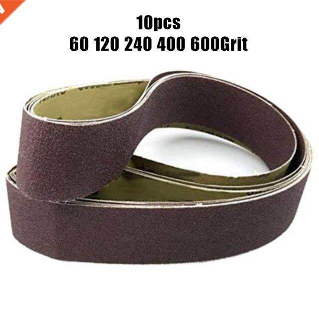 10Pcs/Set Sanding Band 60/120/240/400/600 Grit Polishing Gri