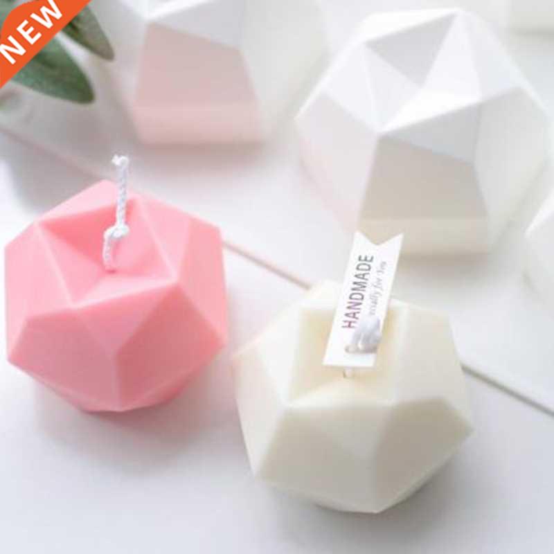 1 PC Eight-sided Multilateral Diamond Face Cube  Candle m