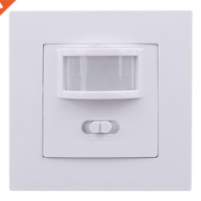 220-240V AC Wall Mounted 9m Automatic PIR Infrared LED Motio