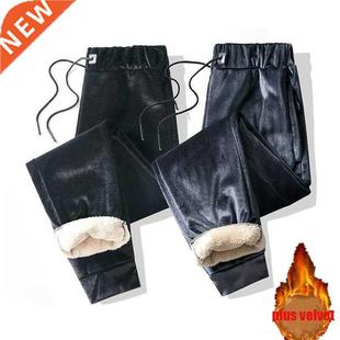 Men Sweatpants Loose Winter Velvet Pants Plus Thicken Casual