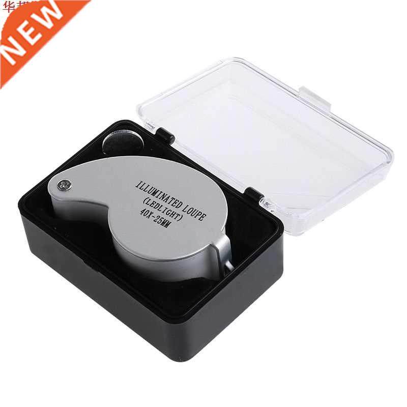 40X 25mm Metal Cover Jewellery Loupe Eye Hand Magnifier Glas