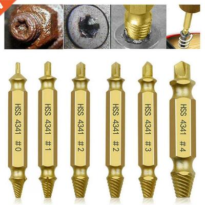 6Pcs Damaged Screw Extractor Drill Bit Sets Deceleration Dri