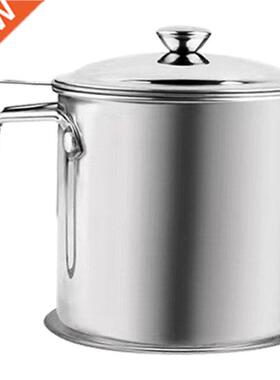 Stainless Steel Oil Filter Household Oil Pot with Lid Cookin