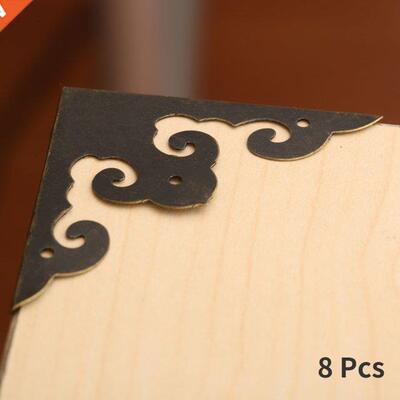 8 Pcs Antique Bronze Wood Box Feet Leg Corner Protector Guar