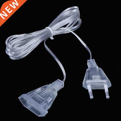 M/5M 220V EU US Plug Standard Power Extension Cord Transpar
