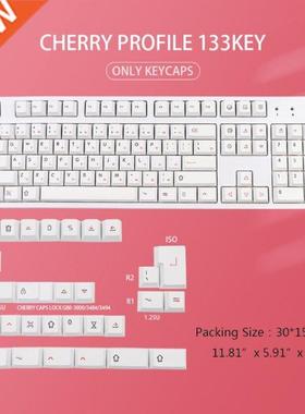 K1KF 133Keys PBT Keycaps Cherry Profile DYE-SUB Keycap for c