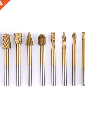 10PCS HSS Routing Rotary Burr Set Engraving Rotary Cutter Ro