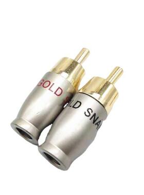 2pcs/lot RCA Male Plug Gold Plated RCA Connector Audio Spe