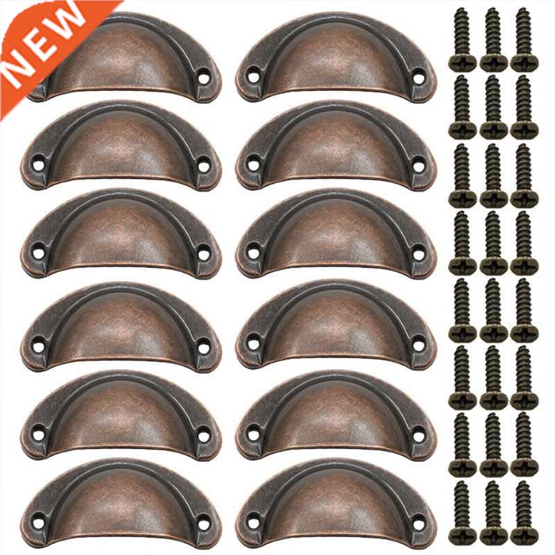 12pcs Antique Iron Kitchen Cabinet Knobs Drawer Handles Kitc