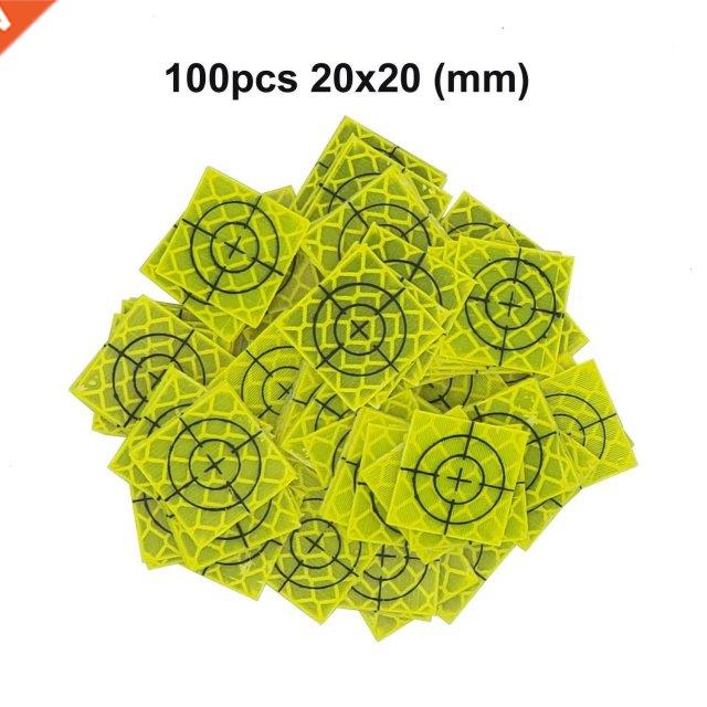 100pcs Fluorescent Yellow-green Reflector Sheet Reflective T