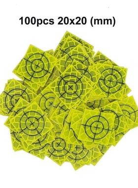 100pcs Fluorescent Yellow-green Reflector Sheet Reflective T