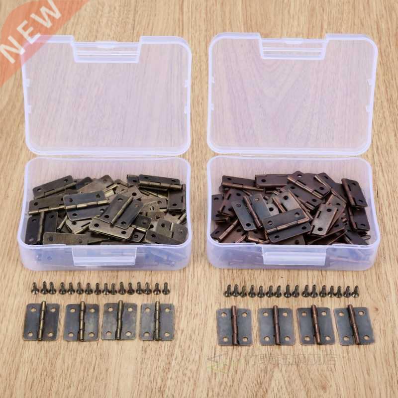 50pcs/box 4 Hole Jewelry Boxes Decorative Hinge 25*18mm Door