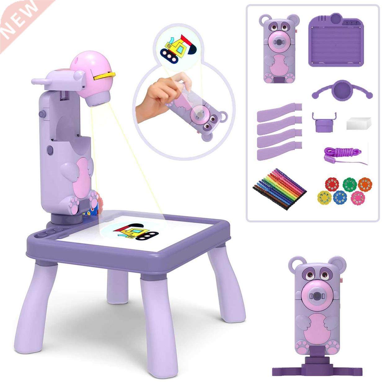 Children Mini Led Projector Art Drawing Table Light Toy for