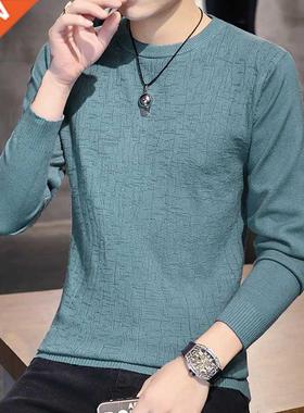 2022 New Men's Autumn Sweaters Pullover Male Slim Fit O-Neck