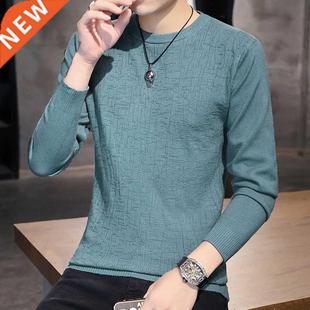 Fit Neck Pullover Male Sweaters Men Autumn 2022 Slim New