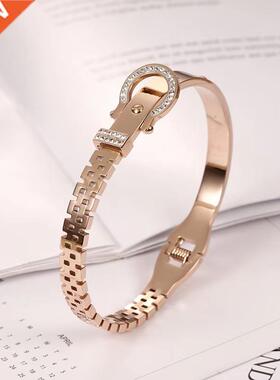 OUFEI Stainless Steel Bracelet For Woman Rose Gold Cuff Brac