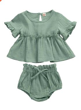 0-24 Newborn Infant Baby Girls Clothes Sets Ruffles Short S
