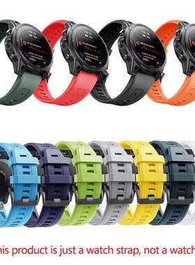 26mm Slcone Strap for Garmn Fenx 7X/6X/5X/5X Plus/3 Spor