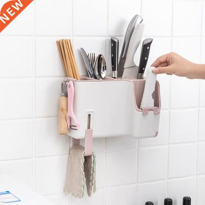 AWall-mounted chopstick holder drain knife spoon storage b