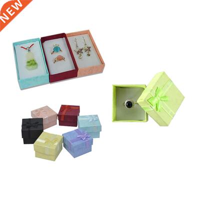 19 Colours Ring Box Earring Package Case Cute Ribbon Paper N
