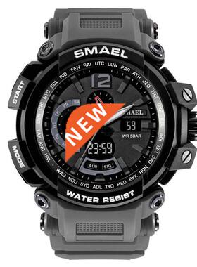 2019 SMAEL Luxury Dual Display Watches Men Sport Multi func