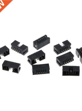 10 Pcs DC3 10 Pin 2x5 Pin Double Row 2.54mm Pitch Straig P