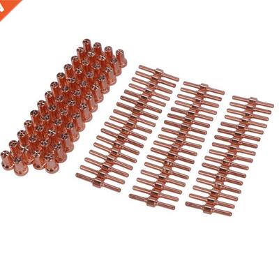 100Pcs Red Copper Extended Long Plasma Cutter Tip Electrodes