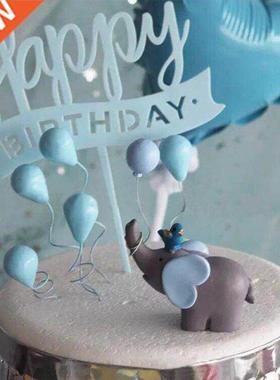 Cake Decorations Picks Toppers Resin Cute Elephant Shape Des
