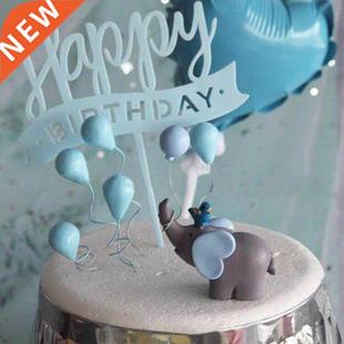 Toppers Resin Cute Cake Shape Picks Elephant Des Decorations