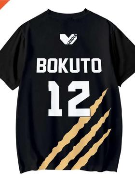 Haikyuu Black Wlof 3D Summer T-shirt Cartoon Anime Tees Casu