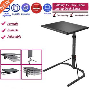 Folding Laptop Table Black With Adjustable Height and Tilt A