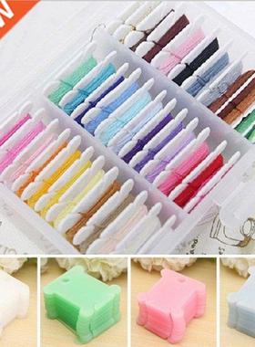 6 Colors 100Pcs Embroidery Floss Craft Thread Bobbin Cross S