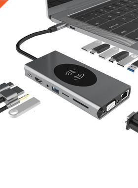 15 in 1 USB3.0 Type C Cable Adapter HDMI 4K VGA 1080P Suppor