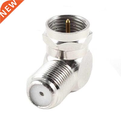 2Pcs Coaxial Type F Female to Male Right Angle Adapter F Plu