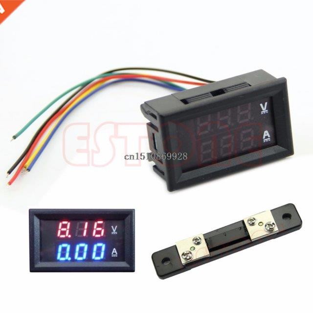 Volt Meter Dual LED Digital Voltmeter Ammeter Amp Volt Meter