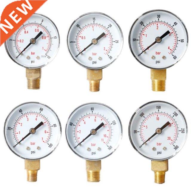 Pressure Gauge 52mm 1/4 BSPT Vertical 15,30,60,100,150,300