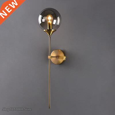 Nordic Modern Glass Wall Lamp Gold Led Wall Light for Kitche