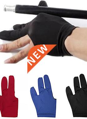 Spandex Snooker Billiard Cue Glove Pool Left Hand Open Three
