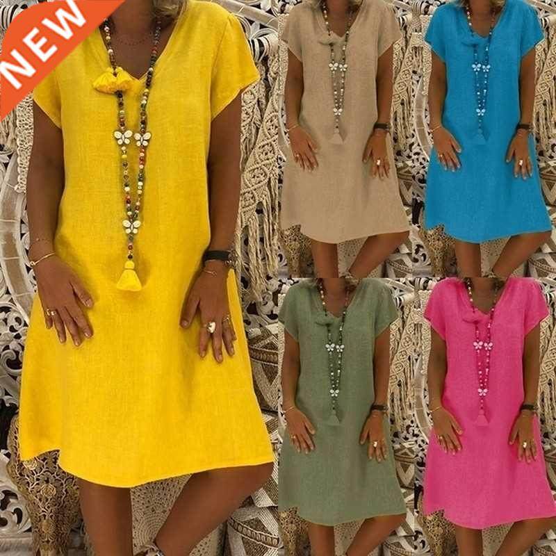 2021 NEW Women Dress Plus Size Dresses Womens Loose Summer S