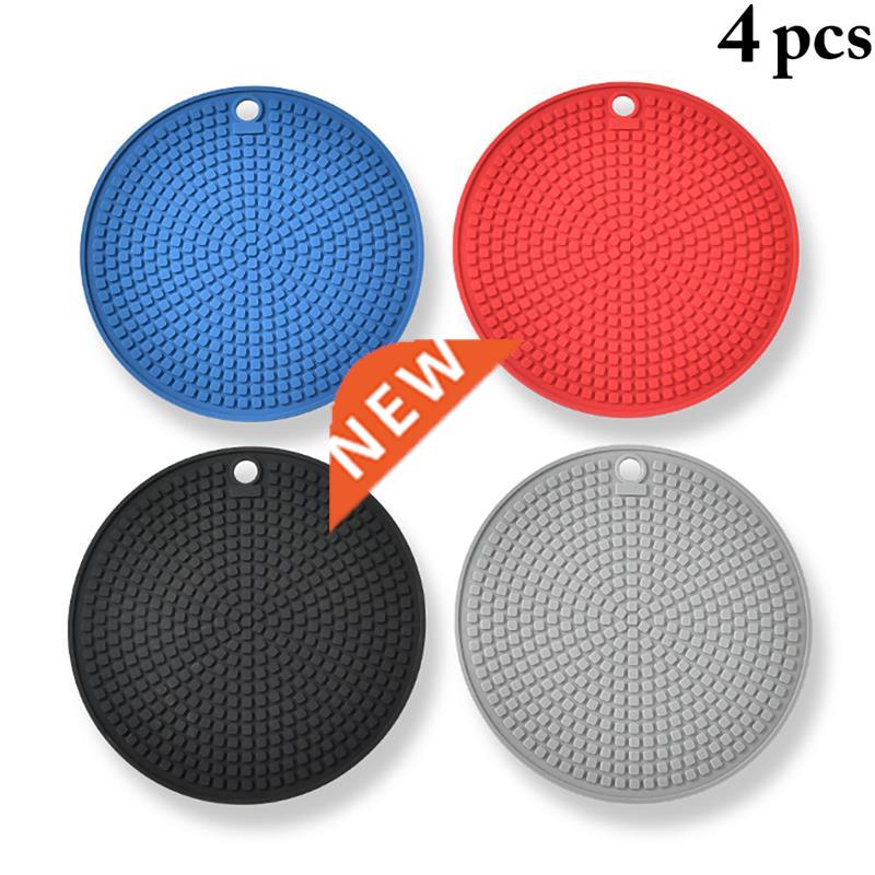 4pcs Silicone Table Mats Drink Coaster Table Placemats Creat
