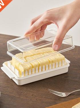 Butter Dish with Lid Dust-proof Slicing Storage Box Plastic