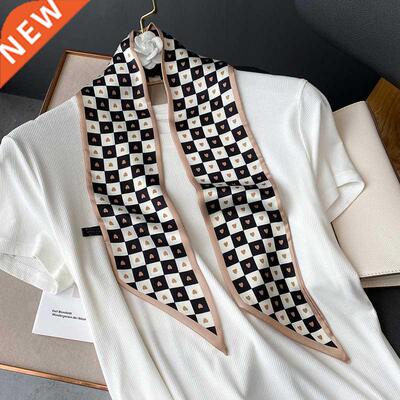 Lady Scarf Silk Ribbon Hairbands Fashion Print Headscarf Han