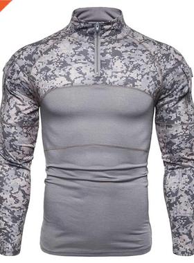 New Men's Tactical Camouflage Athletic T-shirts Long Sleeve
